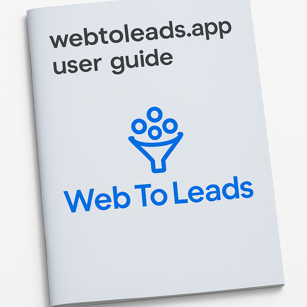 WebToLeads.app Getting Started overview illustration